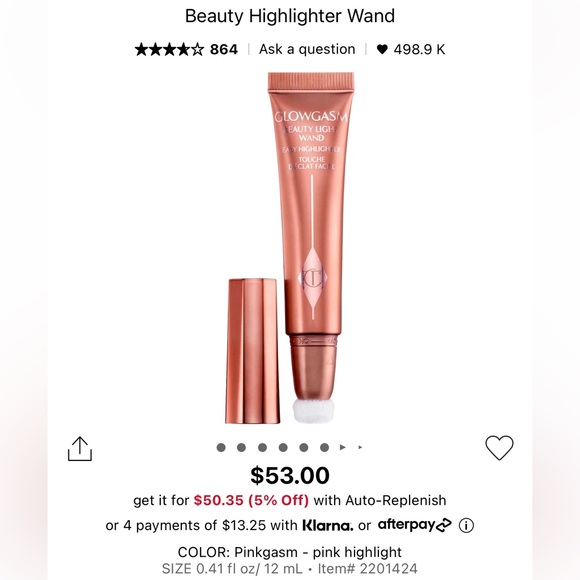 Charlotte Tilbury Beauty Light Wand in Pinkgasm (used twice, full size) - Picture 3 of 3